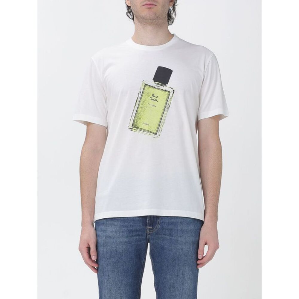 Paul Smith Men Paul Smith Organic Cotton T-Shirt With Graphic Logo Print